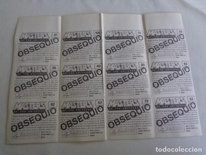 Coleccionismo cromos antiguos: 12 CROMOS MASTERS DEL UNIVERSO DE PANINI OBSEQUIO DE TP - Foto 2