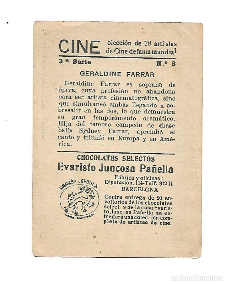 Coleccionismo cromos antiguos: CINE - NUMERO 8 - Foto 2