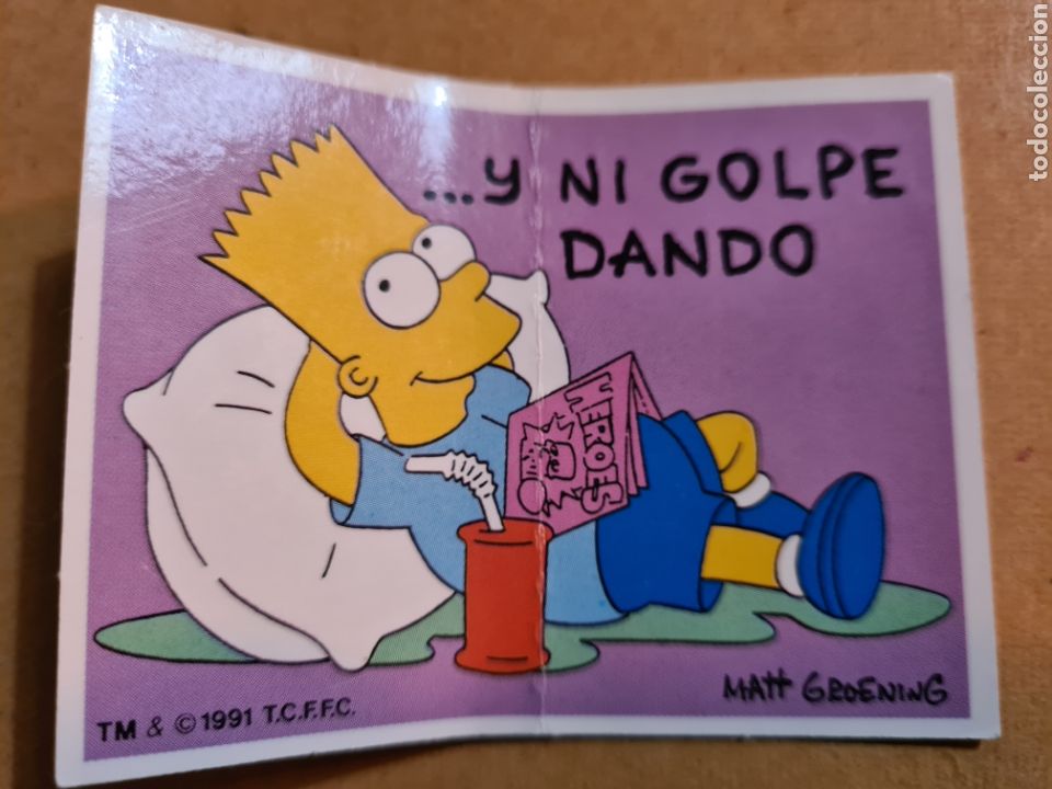 Coleccionismo Cromos antiguos: REFRAN ADHESIVO BOLLYCAO. SIMPSONS