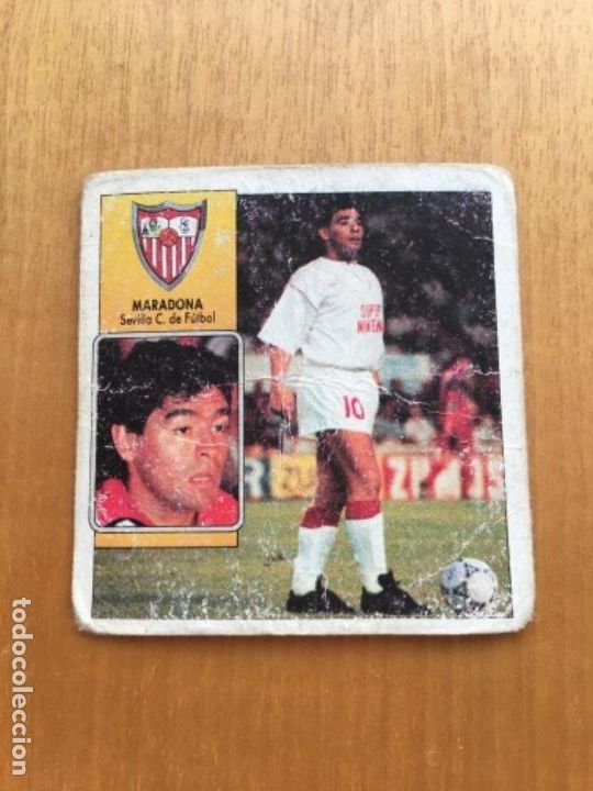 Coleccionismo cromos antiguos: Este 92-93 Maradona nunca pegado - Foto 1