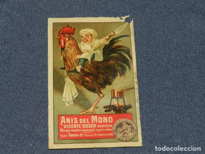 Coleccionismo Cromos antiguos: CROMO ANIS DEL MONO VICENTE BOSCH . COCINA PR&Aacute;CTICA N.15 - SE&Ntilde;ALES DE USO
