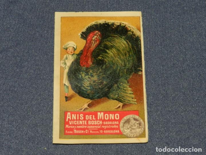 Coleccionismo Cromos antiguos: CROMO ANIS DEL MONO VICENTE BOSCH . COCINA PR&Aacute;CTICA N.18 - SE&Ntilde;ALES DE USO