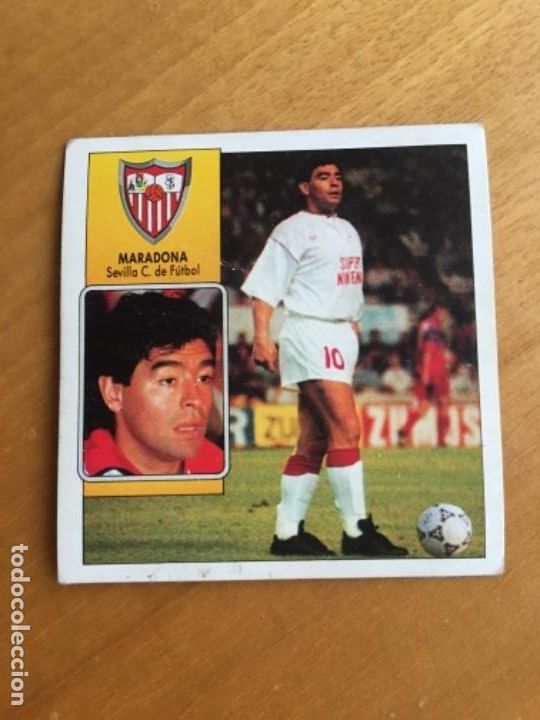 Coleccionismo cromos antiguos: Este 92-93 maradona coloca - Foto 1