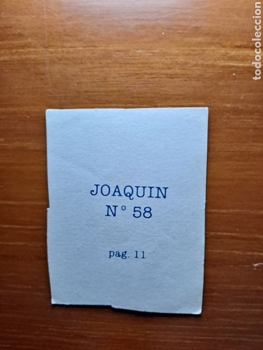 Coleccionismo cromos antiguos: Cromo Bomba. Joaquin N.58 - Foto 2