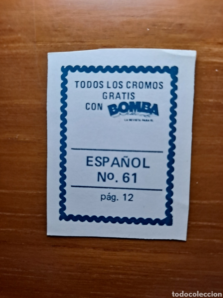 Coleccionismo cromos antiguos: Cromo Bomba. Espa&ntilde;ol. N.61 - Foto 2