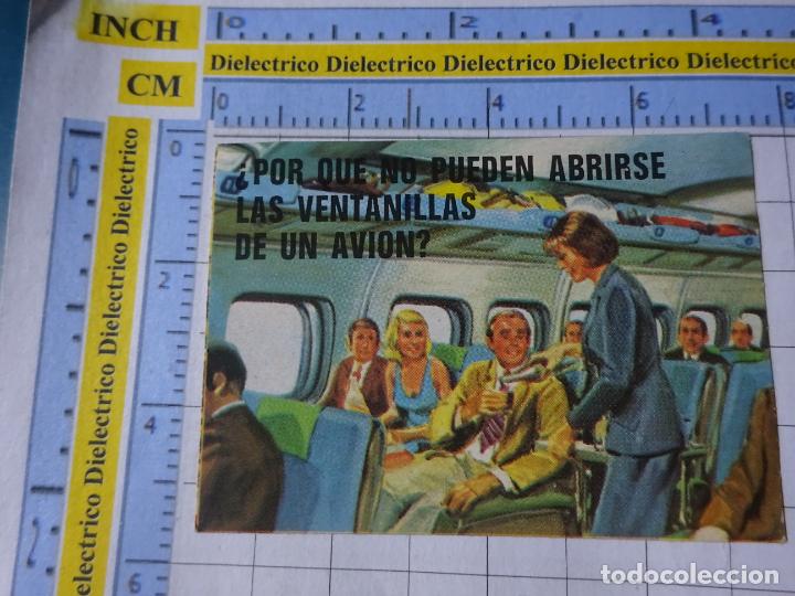 Collectable Antique Stickers: CROMO CROMITO CHUCHER&Iacute;AS. &Aacute;LBUM BIMBO EL PORQUE DE LAS COSAS 3 1972. 5 AVIONES VENTANILLAS