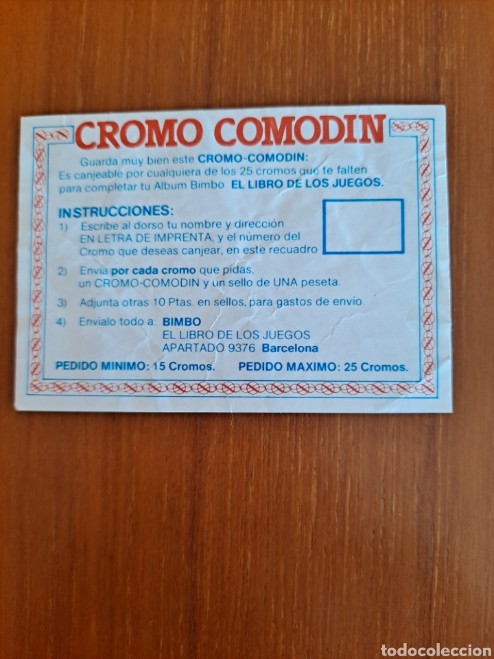 Coleccionismo cromos antiguos: Cromo Comod&iacute;n. El libro de los Juegos - Foto 1