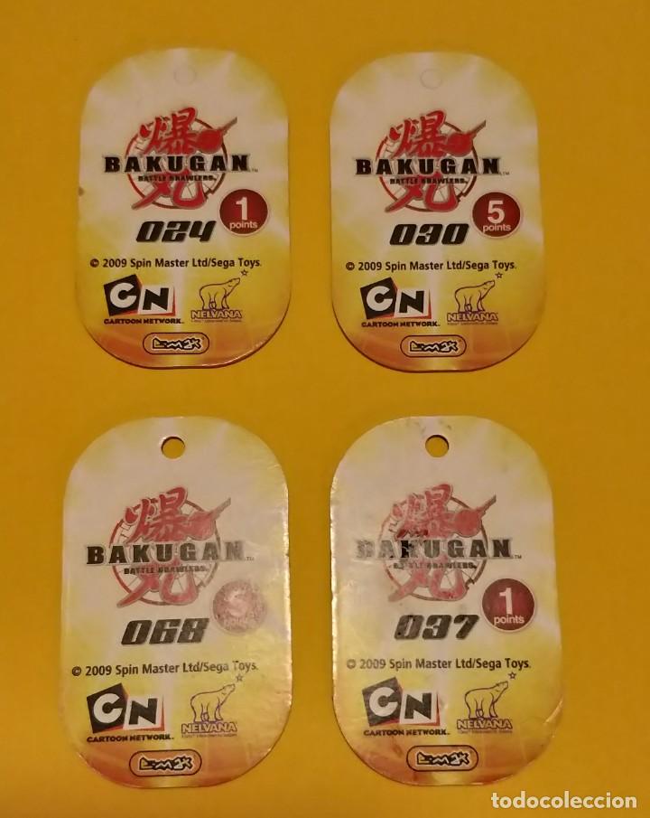 Coleccionismo cromos antiguos: Lote de 4 tags Bakugan - Foto 2