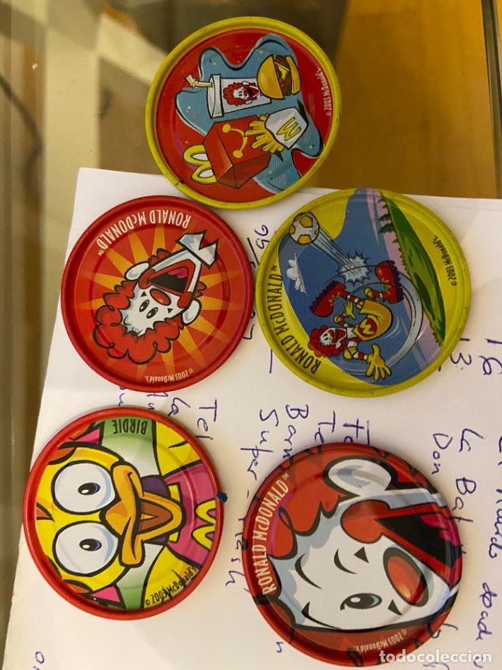 Coleccionismo cromos antiguos: happy meal 5 chapas - Foto 1
