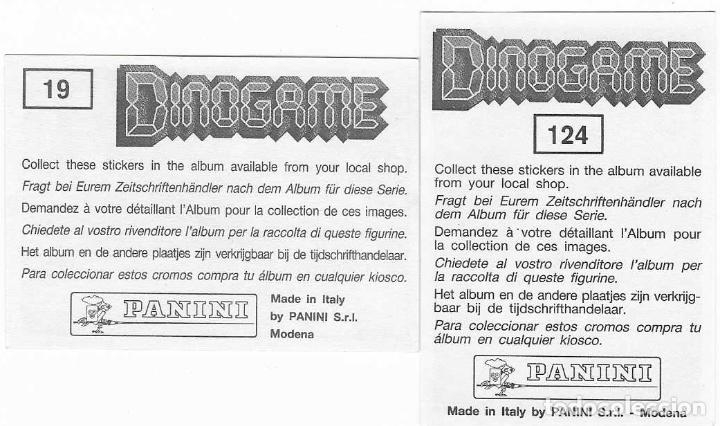 Coleccionismo cromos antiguos: PANINI - DINOGAME -- 74 DIFERENTES -- - Foto 1