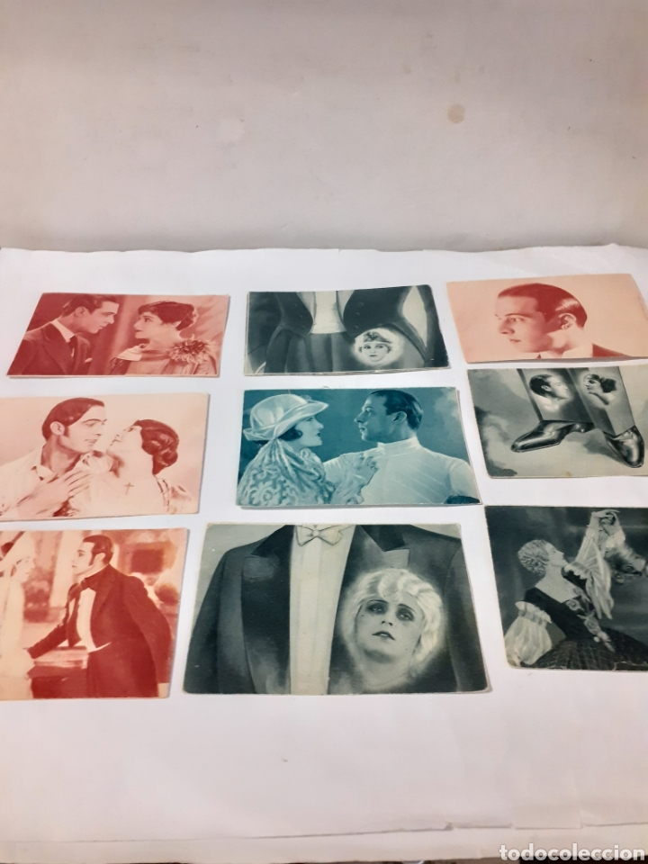 Coleccionismo Cromos antiguos: LOTE 9 CROMOS AMATLLER TARJETA POSTAL VALENTINO.