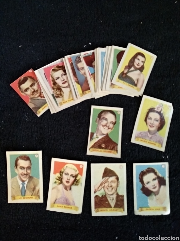 Colección de 65 cromos de actores y actrices de época. Fototipias