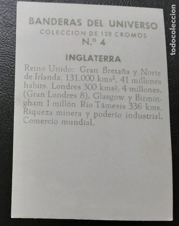 Coleccionismo cromos antiguos: BANDERAS DEL UNIVERSO, INGLATERRA - Foto 2
