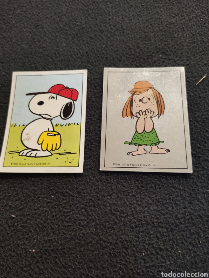 Coleccionismo cromos antiguos: 2 cromos I love Snoopy de Panini. - Foto 1