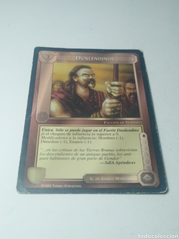 Colecionismo Cromos antigos: Carta/card El se&ntilde;or de los anillos SATM. Borde negro. 1995 .Dunledinos.