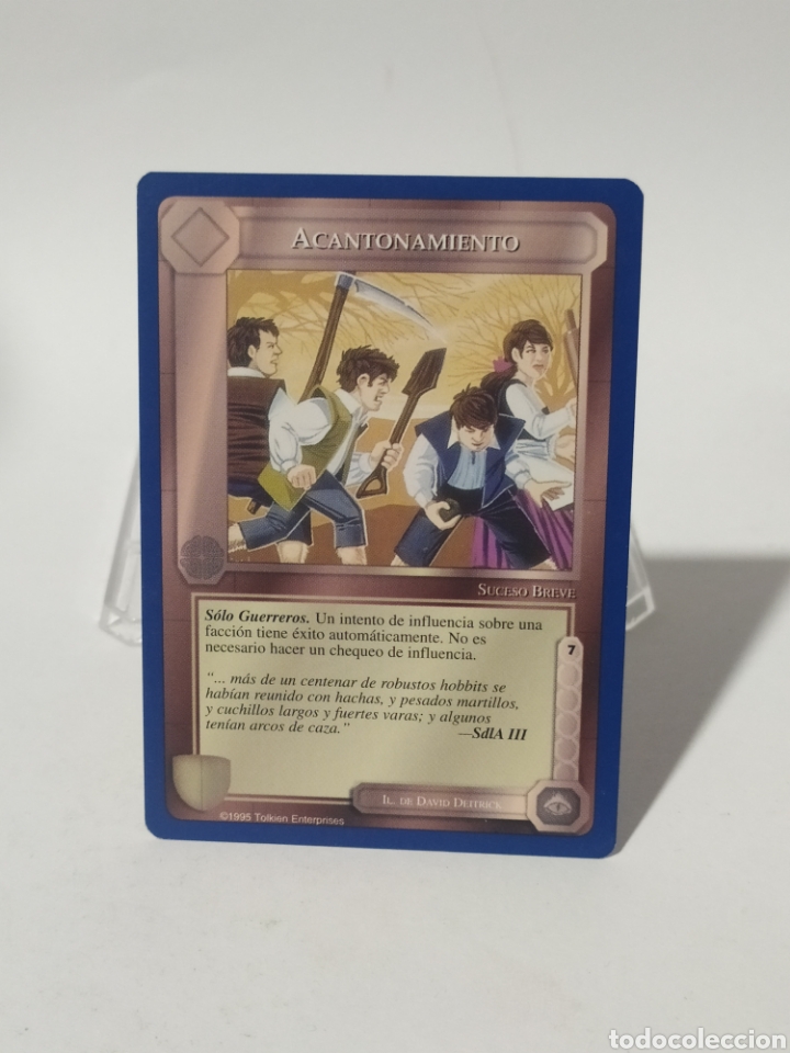 Colecionismo Cromos antigos: Card/Carta El se&ntilde;or de los anillos SATM 1995 . Borde azul.Acantonamiento.