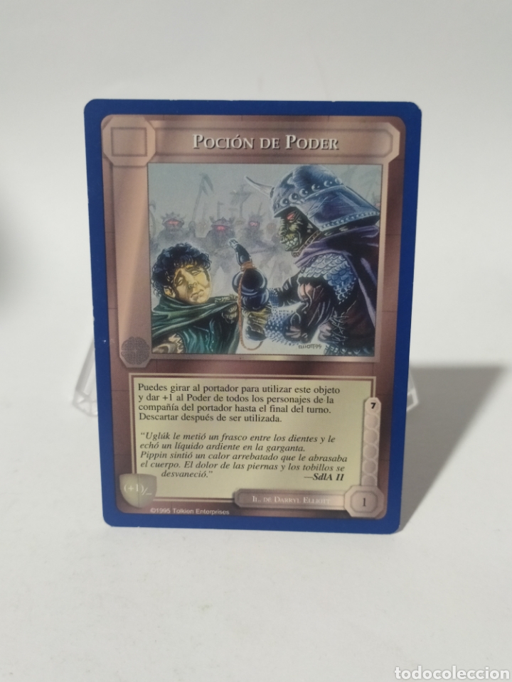 Coleccionismo Cromos antiguos: Card/Carta El se&ntilde;or de los anillos SATM 1995 . Borde azul.Pocio de Poder.