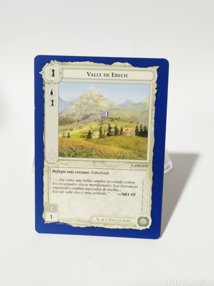 Colecionismo Cromos antigos: Card/Carta El se&ntilde;or de los anillos SATM 1995 . Borde azul.Valle de Erech