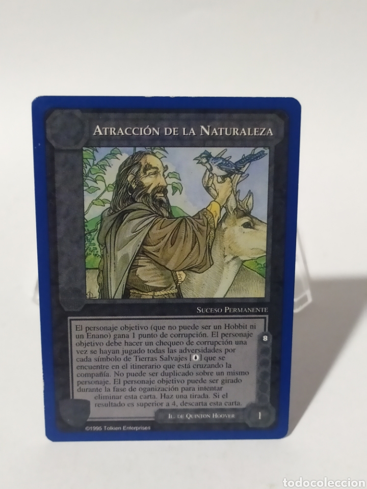 Coleccionismo Cromos antiguos: Card/Cromo El se&ntilde;or de los anillos. SATM.1995.Borde azul.Atraccion de la naturaleza.