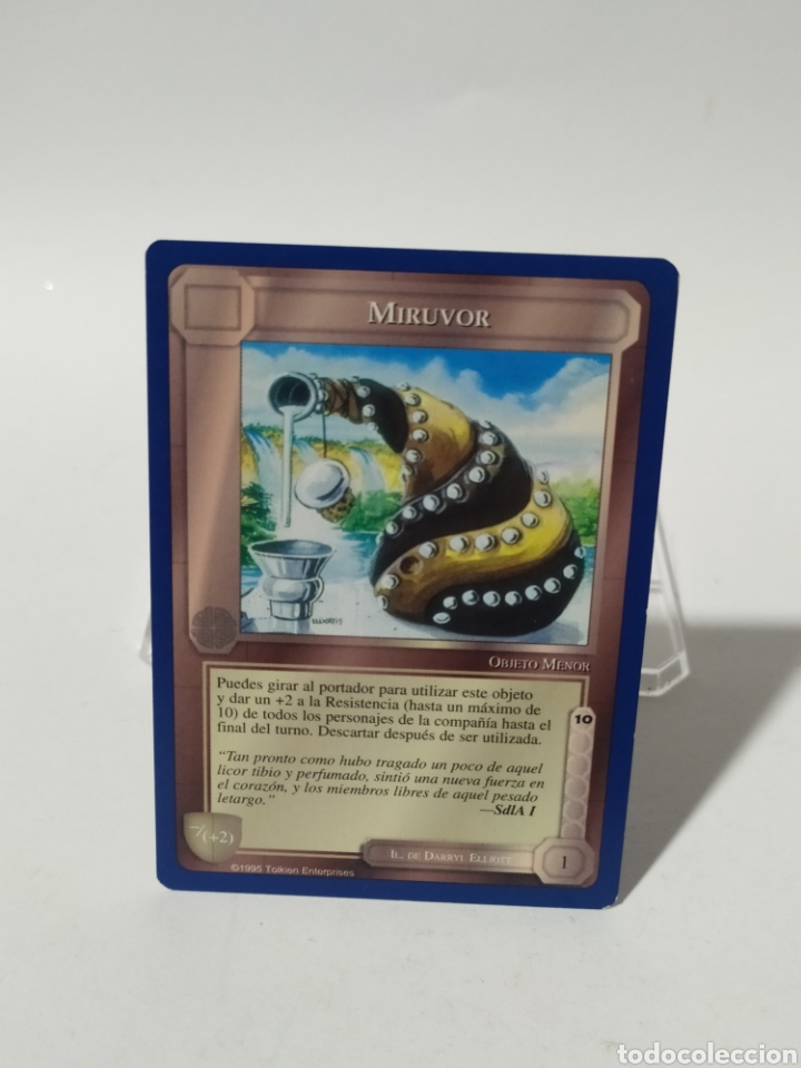 Sammeln alte Sammelbilder: Card/Cromo El se&ntilde;or de los anillos. SATM.1995.Borde azul.Miruvor.
