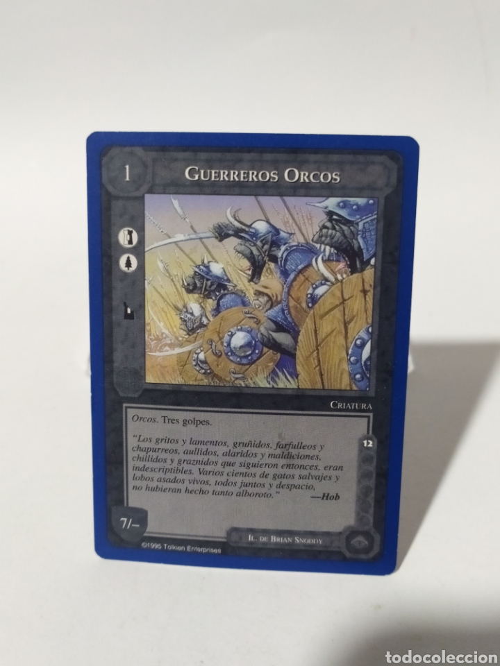Coleccionismo Cromos antiguos: Card/Cromo El se&ntilde;or de los anillos. SATM.1995.Borde azul.Guerreros Orcos.