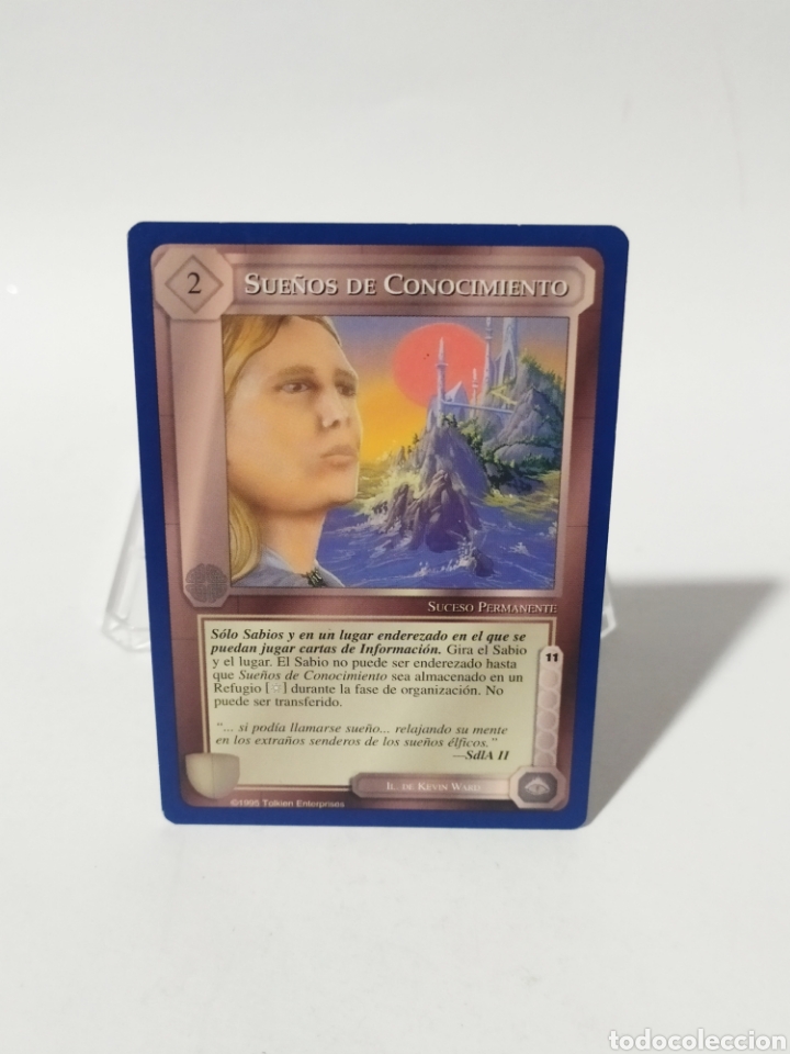 Coleccionismo Cromos antiguos: Card/Cromo El se&ntilde;or de los anillos. SATM.1995.Borde azul.Sue&ntilde;os de conocimiento.