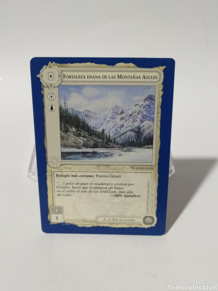 Sammeln alte Sammelbilder: Card/Cromo El se&ntilde;or de los anillos. SATM.1995.Borde azul.Fortaleza enana de las monta&ntilde;as Azules.