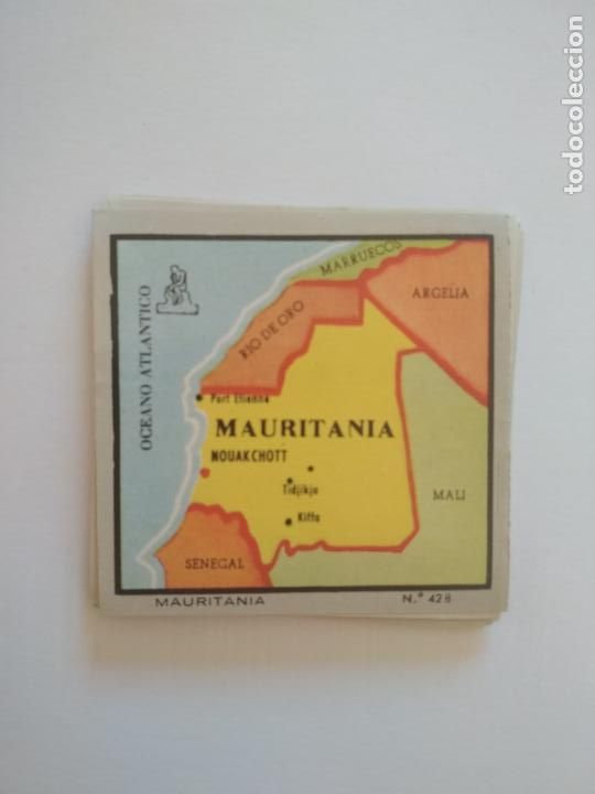 Coleccionismo Cromos antiguos: CROMO ALBUM COLECCI&Oacute;N UNIVERSAL BANDERAS, ESCUDOS, MONEDAS, MAPAS N&ordm; 428 MAPA MAURITANIA R
