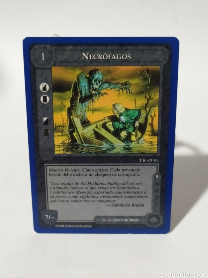 Coleccionismo cromos antiguos: Card/Cromo El se&ntilde;or de los anillos. SATM. 1995.Borde Azul. Necrofago.