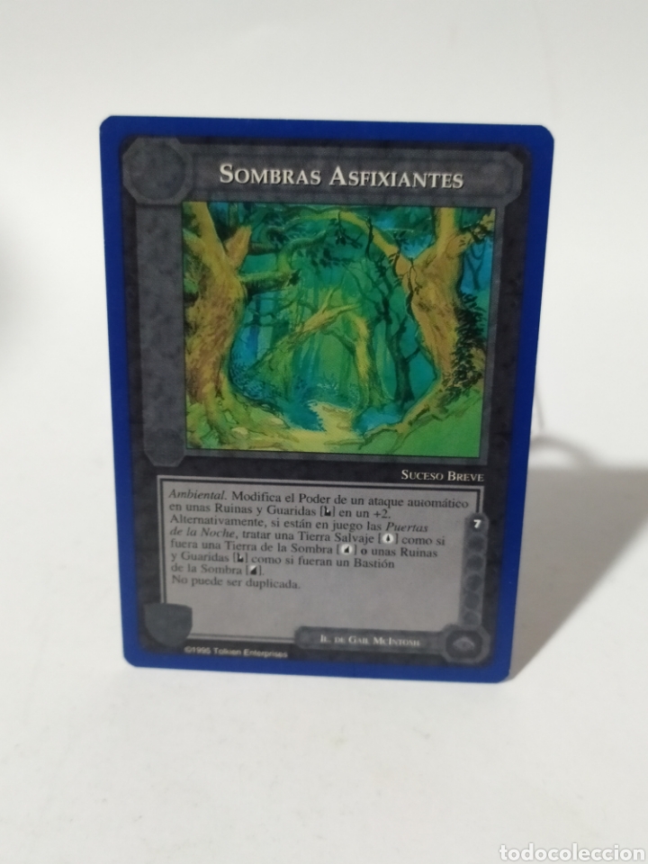 Colecionismo Cromos antigos: Card/Cromo El se&ntilde;or de los anillos. SATM. 1995.Borde Azul.Sombra Asfixiante.