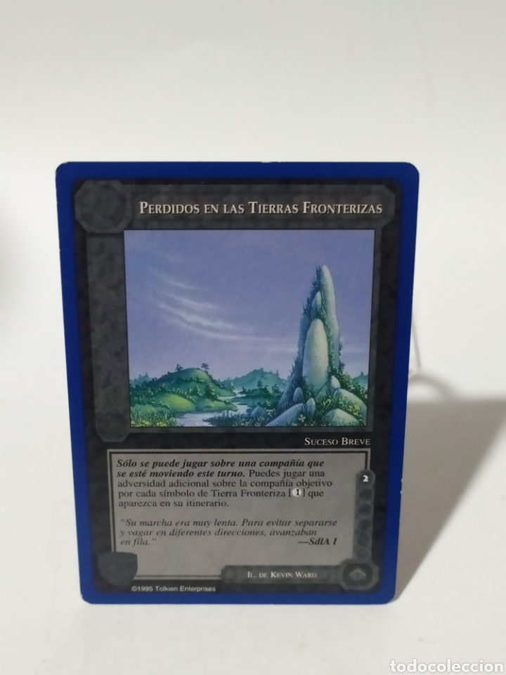 Colecionismo Cromos antigos: Card/Cromo El se&ntilde;or de los anillos. SATM. 1995.Borde Azul. Perdidos en tierras fronterizas.