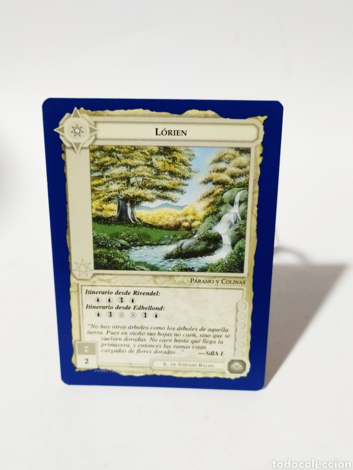 Colecionismo Cromos antigos: Card/Cromo El se&ntilde;or de los anillos. SATM. 1995.Borde Azul. Lorien.