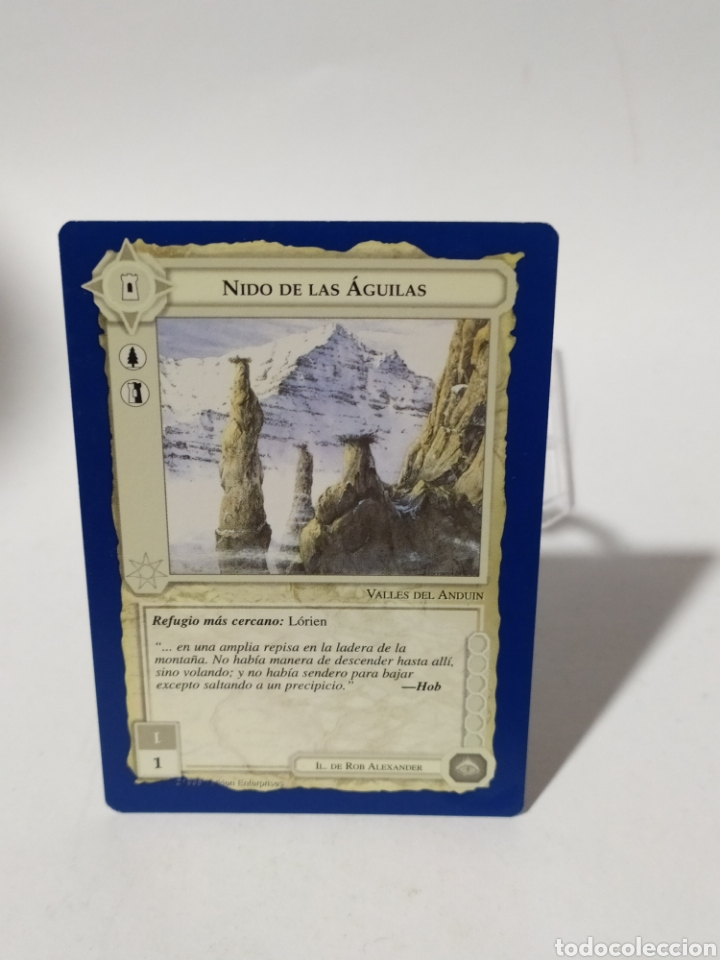 Coleccionismo Cromos antiguos: Card/Cromo El se&ntilde;or de los anillos. SATM. 1995.Borde Azul. Nido de &Aacute;guilas.