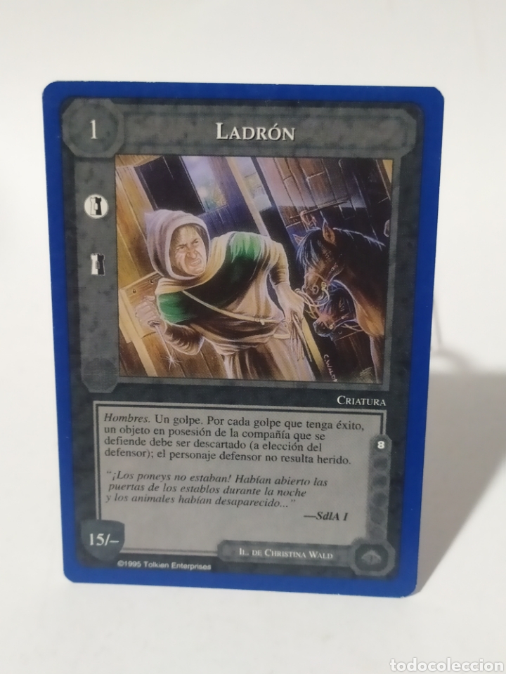 Sammeln alte Sammelbilder: Card/Cromo El se&ntilde;or de los anillos.SATM.1995.Borde azul. Ladron