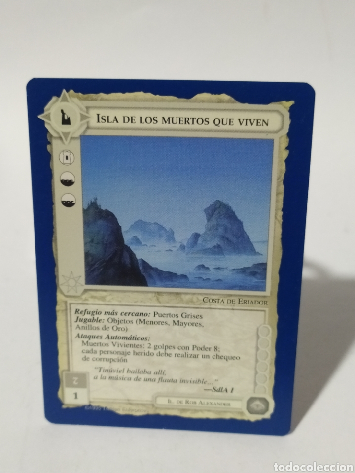 Colecionismo Cromos antigos: Card/Cromo El se&ntilde;or de los anillos.SATM.1995.Borde azul. Isla de los muertos que viven.
