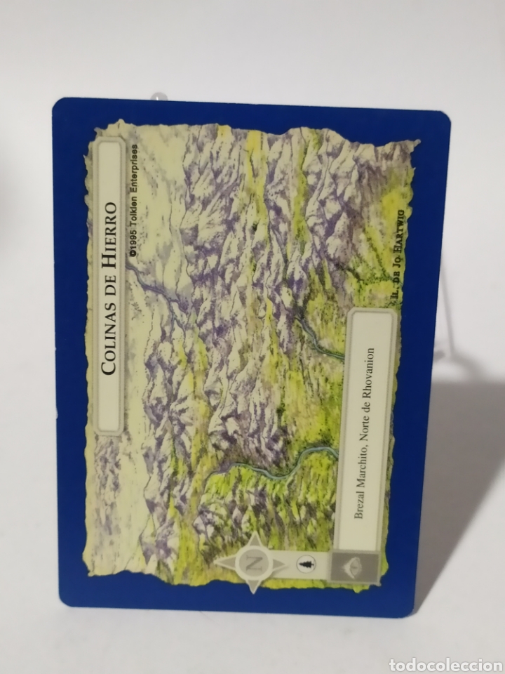 Colecionismo Cromos antigos: Card/Cromo El se&ntilde;or de los anillos.SATM.1995.Borde azul. Colinas del Hierro.