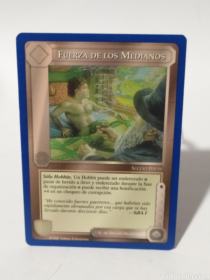 Colecionismo Cromos antigos: Card/Cromo El se&ntilde;or de los anillos.SATM.1995.Borde azul. Fuerza de los medianos.