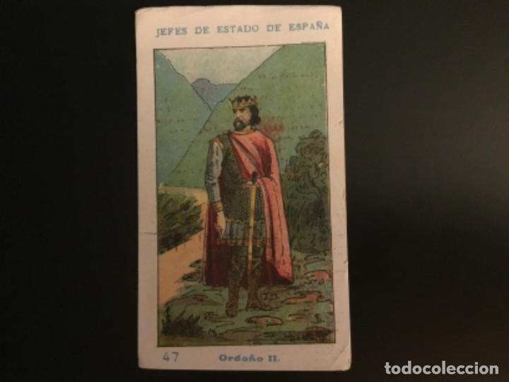 Coleccionismo Cromos antiguos: Cromo antiguo publicidad Amatller Jefes de estado de Espa&ntilde;a Reyes de Leon Ordo&ntilde;o II 47