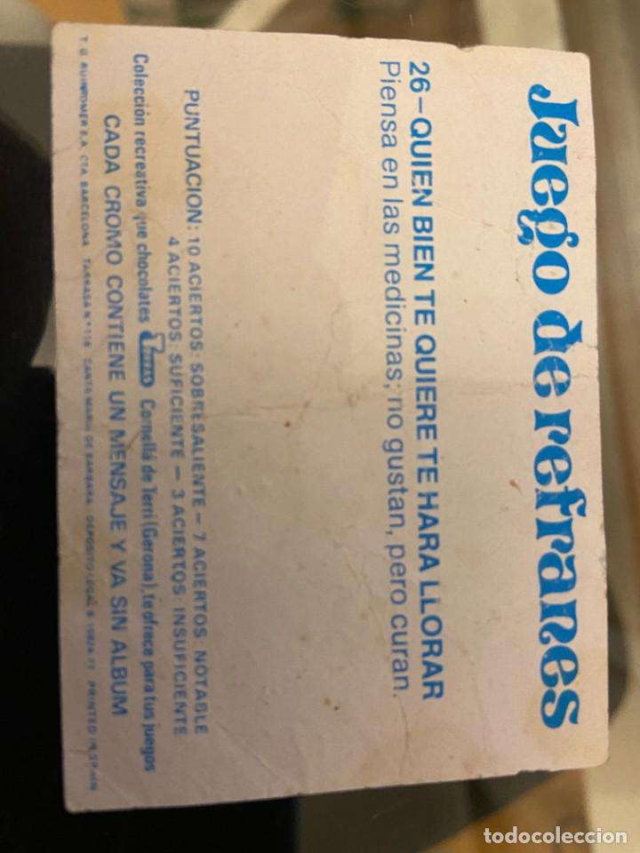 Coleccionismo cromos antiguos: JUEGO DE REFRANES CROMO 26 CASA - Foto 2