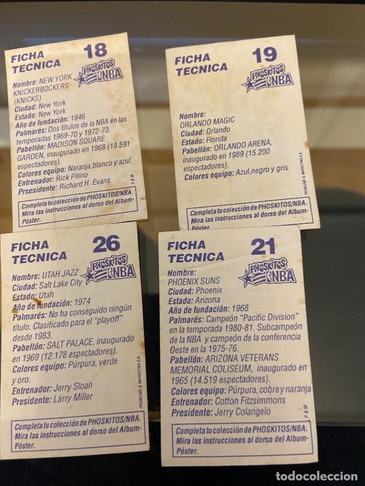 Coleccionismo cromos antiguos: PHOSKITOS NBA LOTE DE E4 CROMOS NUEVOS CASA - Foto 2