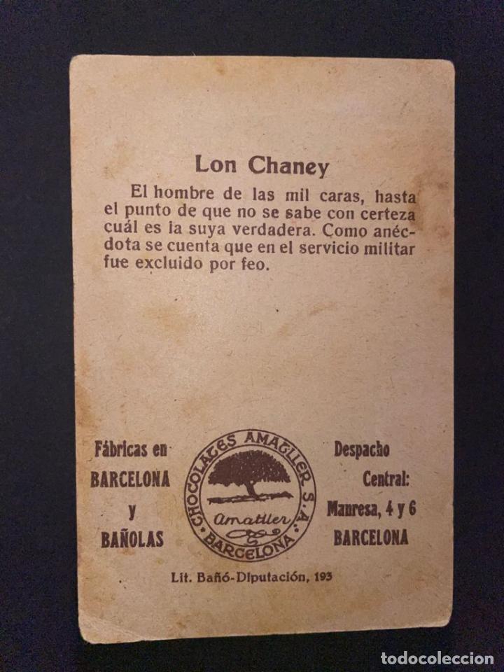 Coleccionismo cromos antiguos: CROMO - LON CHANEY (CHOCOLATE AMATLLER) - Foto 2