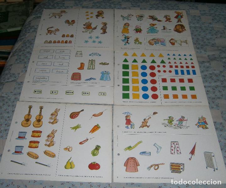 Coleccionismo cromos antiguos: seis laminas cromos adhesivos para realizar actividades
