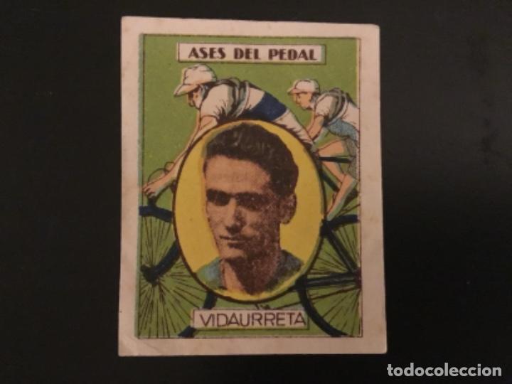 Coleccionismo cromos antiguos: Cromo antiguo ciclismo los ases del pedal Vidaurreta