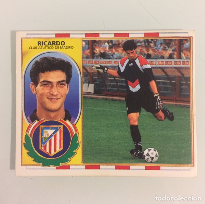 Coleccionismo cromos antiguos: Cromo Ricardo Atl&eacute;tico de Madrid 96/97 - Foto 1