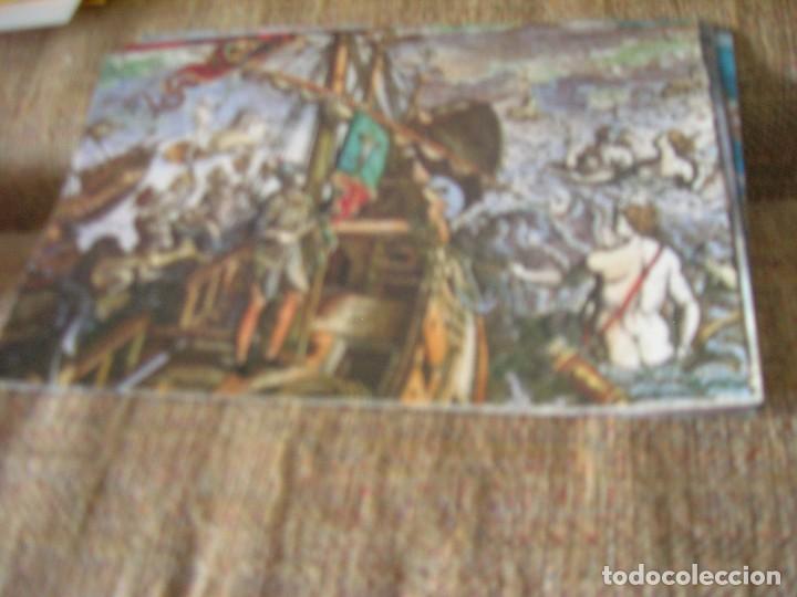 Coleccionismo Cromos antiguos: Fotocromo, n&ordm; 34. Grabado aleg&oacute;rico de Theodor de Bry (1528-1598) donde aparece Crist&oacute;bal Col&oacute;n.