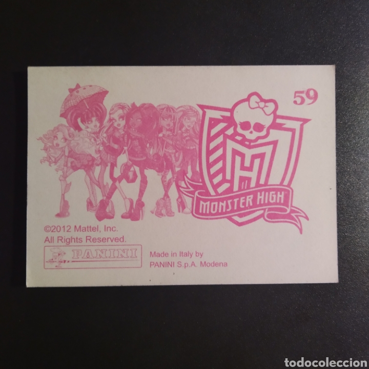 Coleccionismo cromos antiguos: CROMO - N&deg; 059 - MONSTER HIGH - A&Ntilde;O 2012 - PANINI - Foto 2