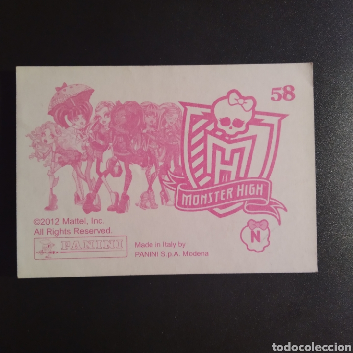 Coleccionismo cromos antiguos: CROMO - N&deg; 058 - MONSTER HIGH - A&Ntilde;O 2012 - PANINI - Foto 2