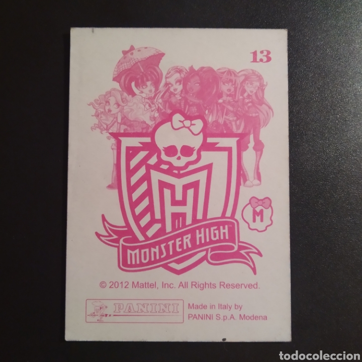 Coleccionismo cromos antiguos: CROMO - N&deg; 013 - MONSTER HIGH - A&Ntilde;O 2012 - PANINI - Foto 2