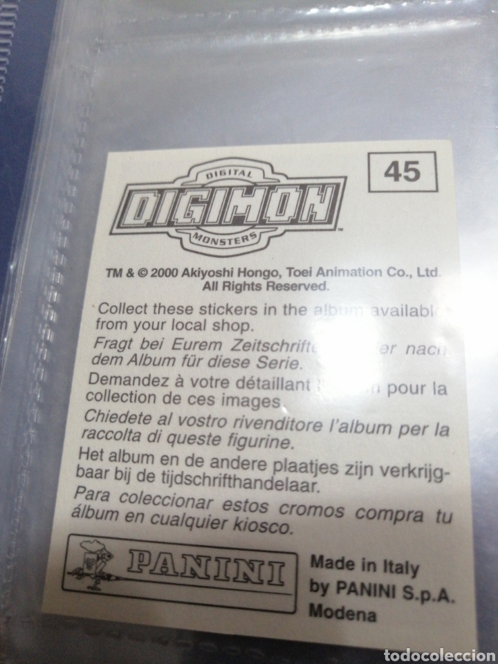 Coleccionismo cromos antiguos: DIGIMON NUMERO 45 - Foto 2