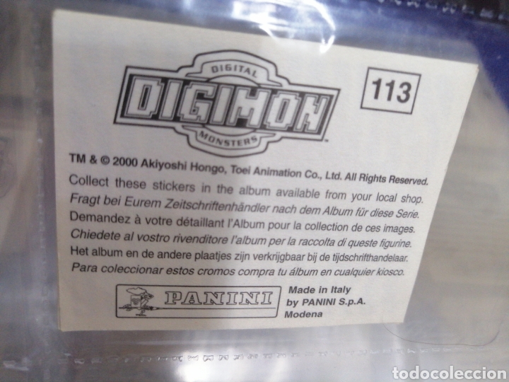 Coleccionismo cromos antiguos: DIGIMON NUMERO 113 - Foto 2